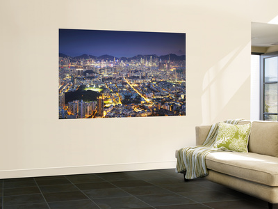 City Skyline Of Kowloon And Hong Kong Island From Lion Rock, Hong Kong, China by Ian Trower Pricing Limited Edition Print image