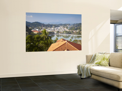 View Over Kandy Lake And City Centre, Kandy, Sri Lanka by Ian Trower Pricing Limited Edition Print image
