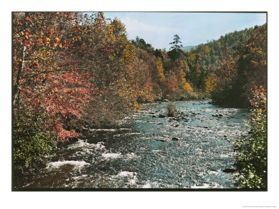 An Autumn Scene Along Little River In Tennessee by Joseph Baylor Roberts Pricing Limited Edition Print image