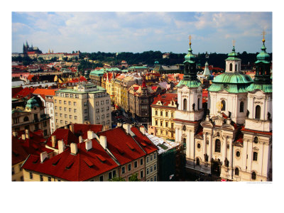 Prague Castle, Old Town And St. Nicholas' Church, Prague, Czech Republic by Jonathan Smith Pricing Limited Edition Print image