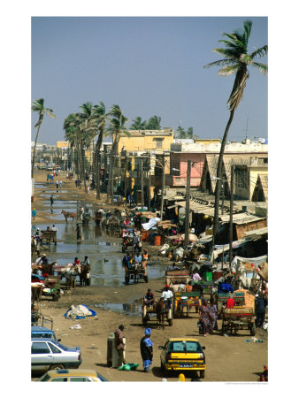 People Going About Their Business In Street, St. Louis, Senegal by Frances Linzee Gordon Pricing Limited Edition Print image