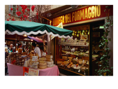 Cheese Stall Outside Cheese Shop On Via Pessina, Lugano, Ticino, Switzerland by Stephen Saks Pricing Limited Edition Print image
