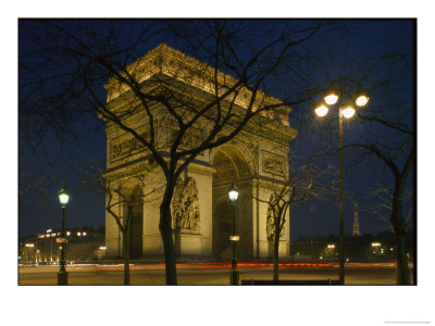 The Famous Arc De Triomphe Seen At Night by Richard Nowitz Pricing Limited Edition Print image