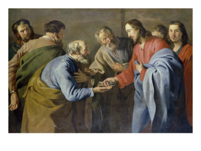 Christ Handing Keys To Saint Peter by Matthias Stom Pricing Limited Edition Print image