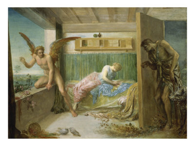 When Poverty Comes In At The Door by George Frederick Watts Pricing Limited Edition Print image