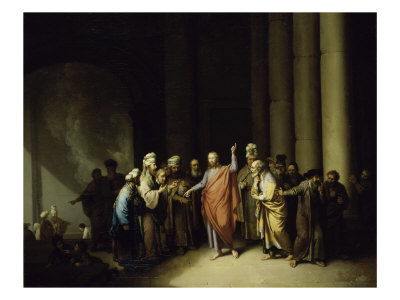 Christ Preaching In The Temple by Christian W.E. Dietrich Pricing Limited Edition Print image