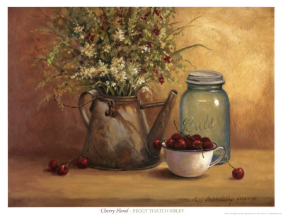 Cherry Floral by Peggy Thatch Sibley Pricing Limited Edition Print image