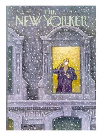The New Yorker Cover - January 12, 1976 by Charles Saxon Pricing Limited Edition Print image