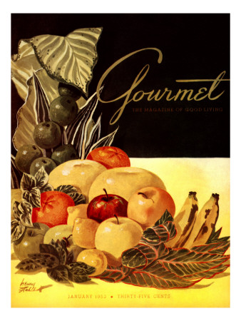 Gourmet Cover - January 1952 by Henry Stahlhut Pricing Limited Edition Print image