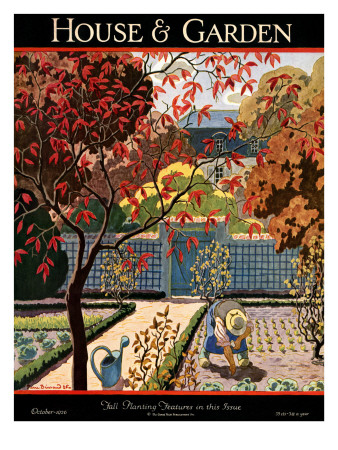 House & Garden Cover - October 1926 by Pierre Brissaud Pricing Limited Edition Print image