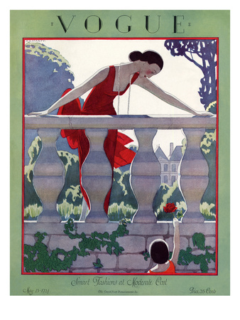 Vogue Cover - May 1924 by André E. Marty Pricing Limited Edition Print image