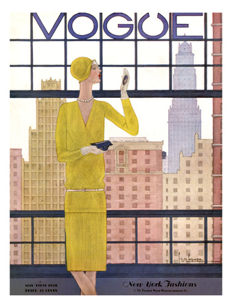 Vogue Cover - May 1928 by Georges Lepape Pricing Limited Edition Print image