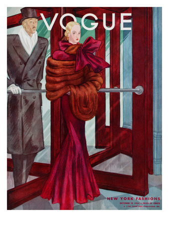 Vogue Cover - October 1933 by Georges Lepape Pricing Limited Edition Print image