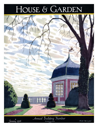 House & Garden Cover - January 1926 by Pierre Brissaud Pricing Limited Edition Print image