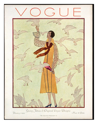Vogue Cover - February 1926 by Andre E. Marty Pricing Limited Edition Print image