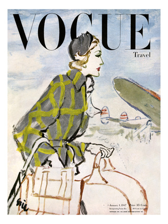Vogue Cover - January 1947 by Carl Eric Erickson Pricing Limited Edition Print image