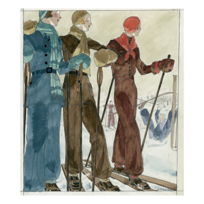 Vogue - December 1930 by Jean Pages Pricing Limited Edition Print image