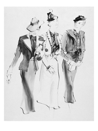 Vogue - February 1936 by René Bouét-Willaumez Pricing Limited Edition Print image