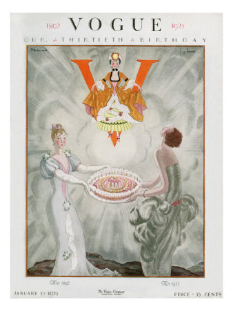 Vogue - January 1923 by Georges Lepape & Pierre Brissaud Pricing Limited Edition Print image
