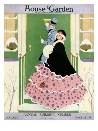House & Garden Cover - January 1916 by L. M. Hubert Pricing Limited Edition Print image