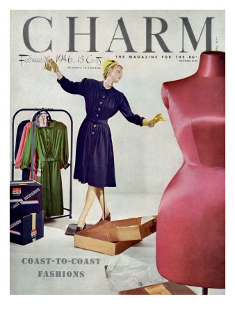 Charm Cover - February 1946 by Jon Abbot Pricing Limited Edition Print image