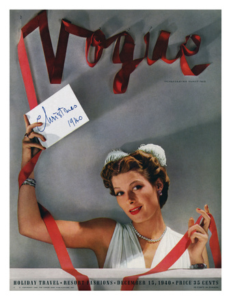 Vogue Cover - December 1940 by John Rawlings Pricing Limited Edition Print image