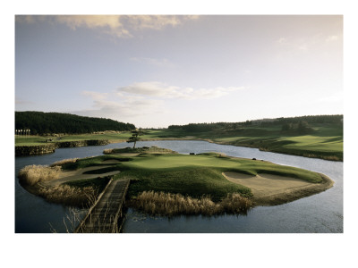 Nine Bridges Golf Club, Hole 18 by Stephen Szurlej Pricing Limited Edition Print image
