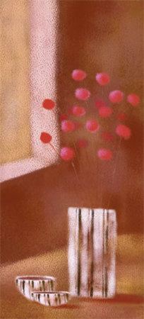 Vase Of Red Flowers by Martin Irish Pricing Limited Edition Print image