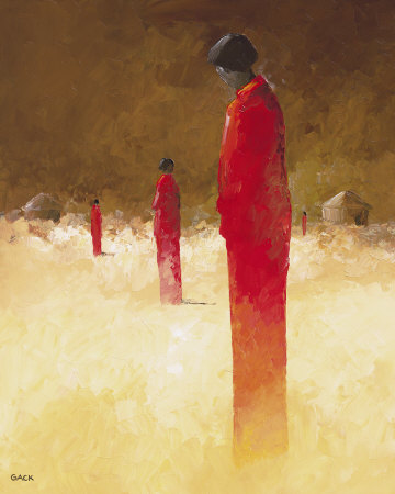 The Red Men by Jean-Pierre Gack Pricing Limited Edition Print image