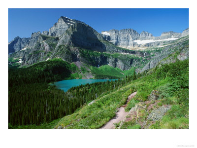 Many Glaciers Area, Grinnell Lake, Glacie by Jack Hoehn Pricing Limited Edition Print image
