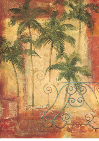 Palm Balcony by Fabrice De Villeneuve Pricing Limited Edition Print image