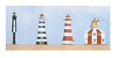 Painted Lighthouses by Andras Kaldor Pricing Limited Edition Print image