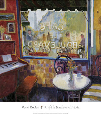 Cafe Le Boulevard, Paris by Manel Doblas Pricing Limited Edition Print image
