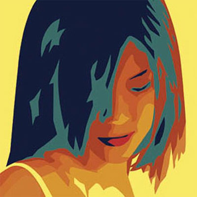 The Girl From Okinawa In Yellow by Javier Palacios Pricing Limited Edition Print image