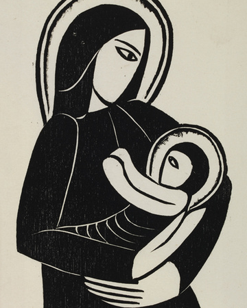 Madonna And Child by Eric Gill Pricing Limited Edition Print image