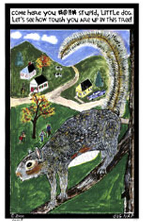 The Taunting Squirrel by Dug Nap Pricing Limited Edition Print image