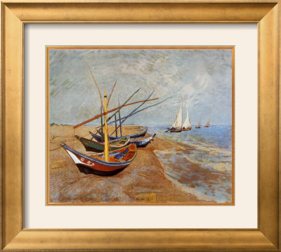 Boats At Saint-Maries, 1888 by Vincent Van Gogh Pricing Limited Edition Print image