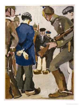 Germans Invading Neutral Belgium Believe That Franc- Tireurs (Free-Shooters) Are Resisting Them by Max Feldbauer Pricing Limited Edition Print image