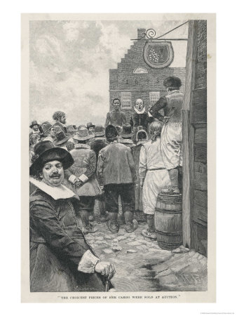 Slaves Auctioned On The Quayside New York by Howard Pyle Pricing Limited Edition Print image