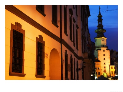 Night View Of Michael Tower, Bratislava, Slovakia by Glenn Beanland Pricing Limited Edition Print image