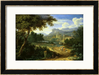 Italianate River Landscape With Herdsmen by Bout & Boudewyns Pricing Limited Edition Print image