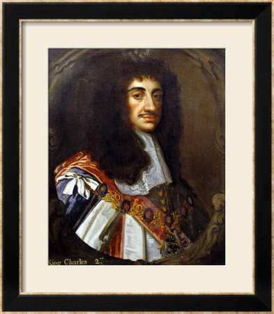 Portrait Of King Charles Ii, Wearing Garter Robes by Sir Peter Lely Pricing Limited Edition Print image