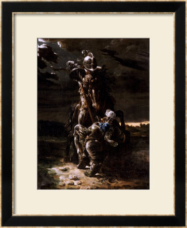 And In The First Career They Ran, The Elfin Knight Fell Horse And Man by Daniel Maclise Pricing Limited Edition Print image