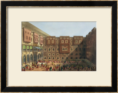 Mamelukes Exercising In The Square Of Mourad Bey's Palace by Luigi Mayer Pricing Limited Edition Print image