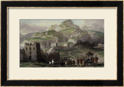 The Great Wall Of China, From China In A Series Of Views By George Newenham Wright 1843 by Thomas Allom Pricing Limited Edition Print image