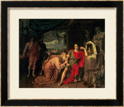 King Priam Begging Achilles For The Return Of Hector's Body, 1824 by Aleksandr Andreevich Ivanov Pricing Limited Edition Print image