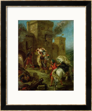 Rebecca Kidnapped By The Templar, Sir Brian De Bois-Guilbert, 1858 by Eugene Delacroix Pricing Limited Edition Print image
