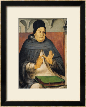 Portrait Of St. Thomas Aquinas Circa 1475 by Joos Van Gent Pricing Limited Edition Print image