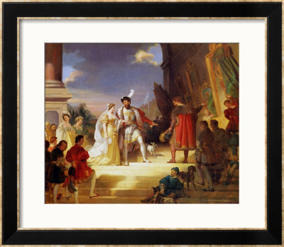 Francois I With Leonardo Da Vinci by Alexandre Evariste Fragonard Pricing Limited Edition Print image