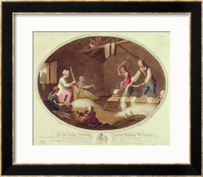 The Common Method Of Beetling, Scutching And Hackling The Flax by William Hincks Pricing Limited Edition Print image